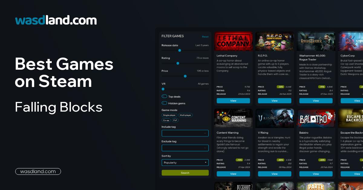 Best Falling Blocks Games on Steam · June 2026 · wasdland.com