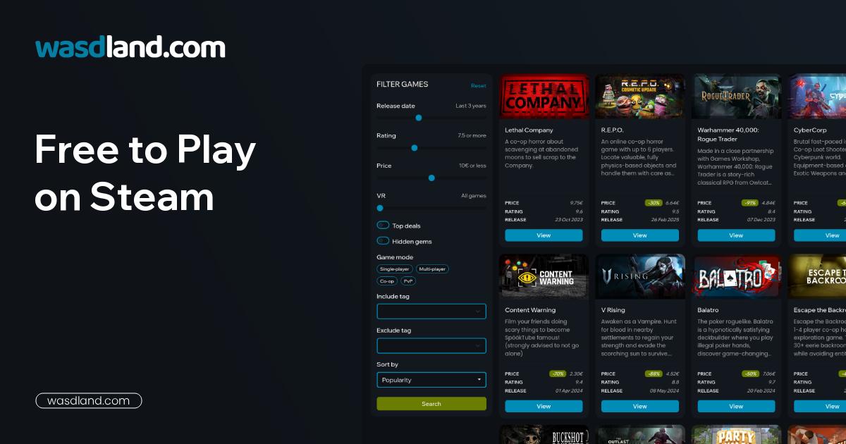 Best Free to Play Illuminati Games on Steam · July 2026 · wasdland.com
