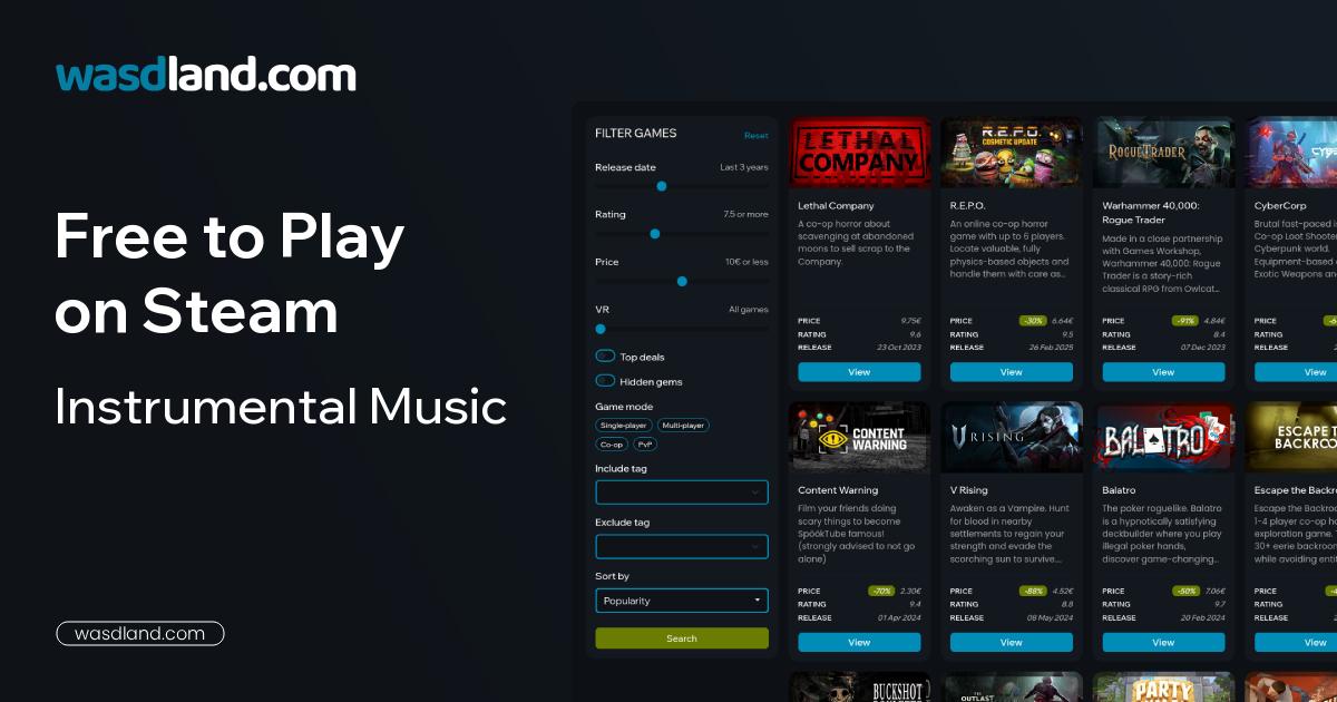 Best Free to Play Instrumental Music Games on Steam · June 2026 ...