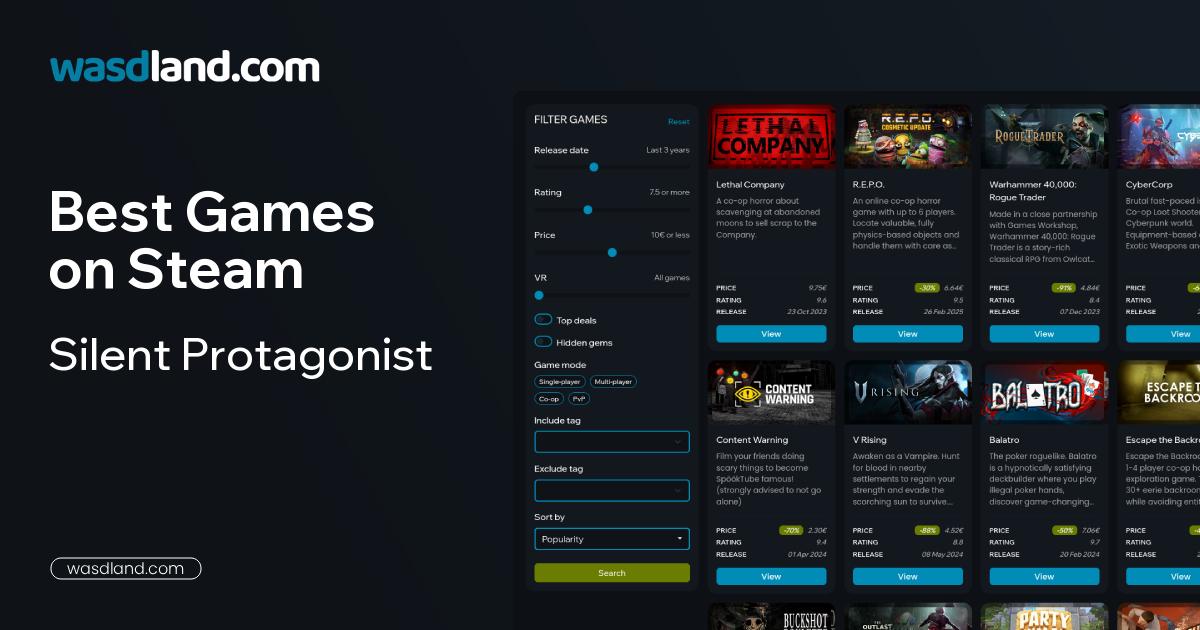 Best Silent Protagonist Games on Steam · July 2026 · wasdland.com